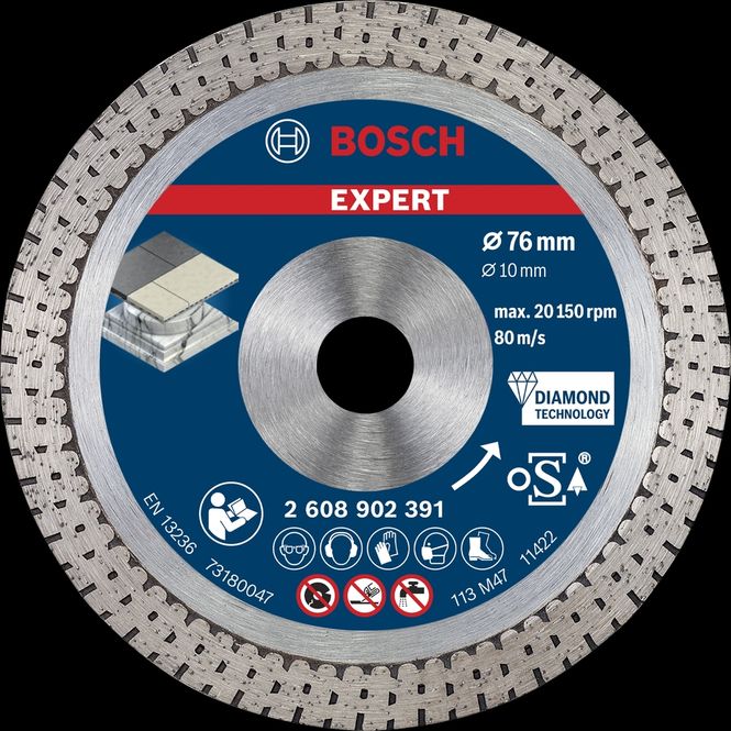 Hovedbilde Bosch Diamantskive EXPERT Hard Ceramic 76x1,5x10mm