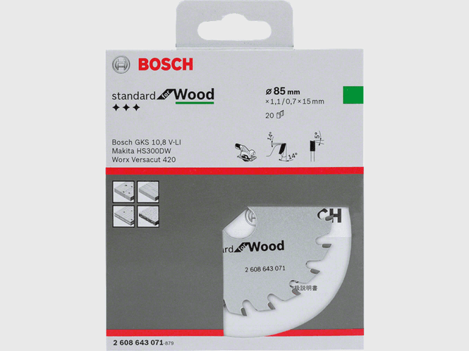 Hovedbilde Bosch Sirkelsagblad ST WO H 85x15x1,1 20T