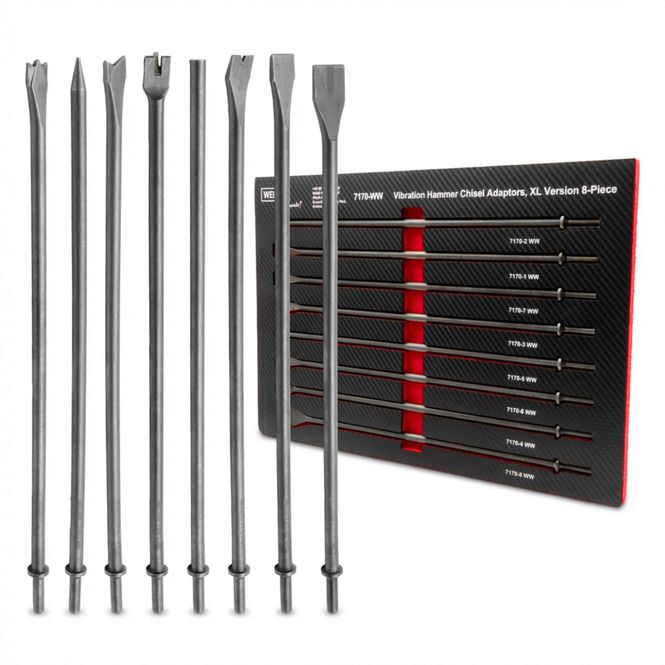 Hovedbilde Vibro hammer, meisel sett, XL-versjon 8-deler 7170-WW