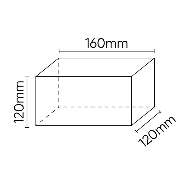 Hovedbilde Løftepute / Løftekloss for løftebukk 160x120x120mm 54354