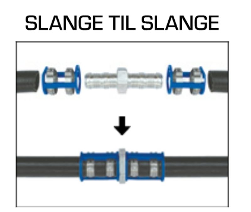 AC skjøt slange til slange rett #8 - 76802