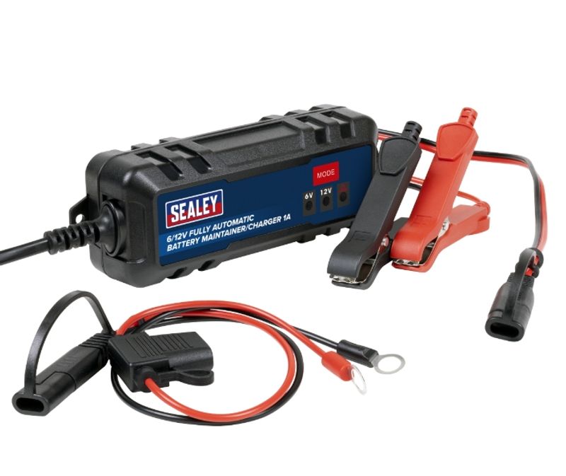 Batterilader 6/12V helautomatisk 1A