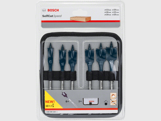 Hovedbilde Bosch Flatfreseborsett 13-25mm A6 Self cut