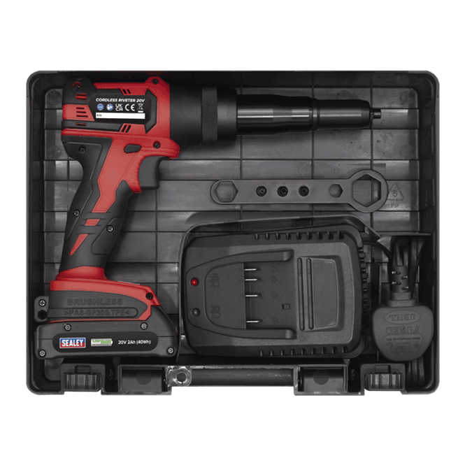 Hovedbilde Batteridrevet popnagle / blindnagle pistol med batteri og lader CP314