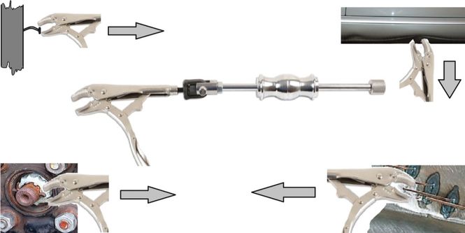 Hovedbilde Låsetang med glidehammer 7005