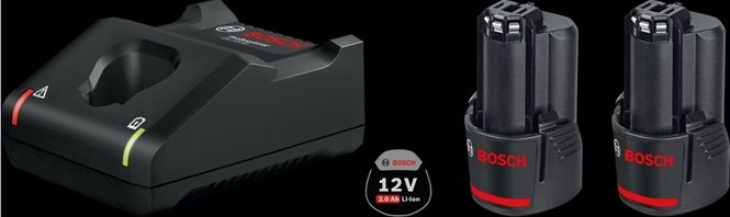 Hovedbilde Bosch startersett 12V 2x2AH m/Gal 12V-40